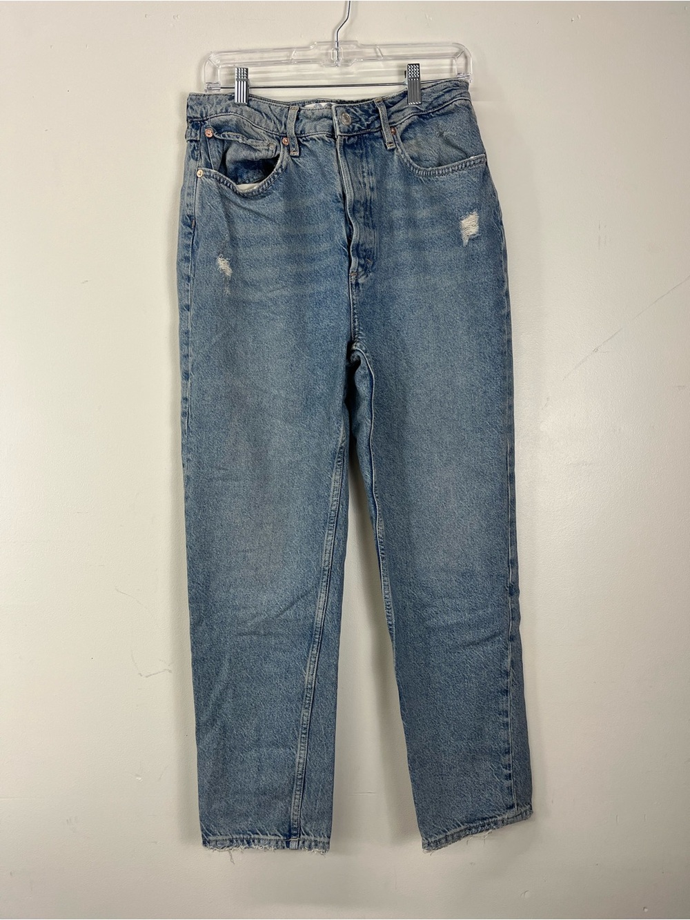 Free people Classic High-Rise Straight Leg Jeans - Light Blue